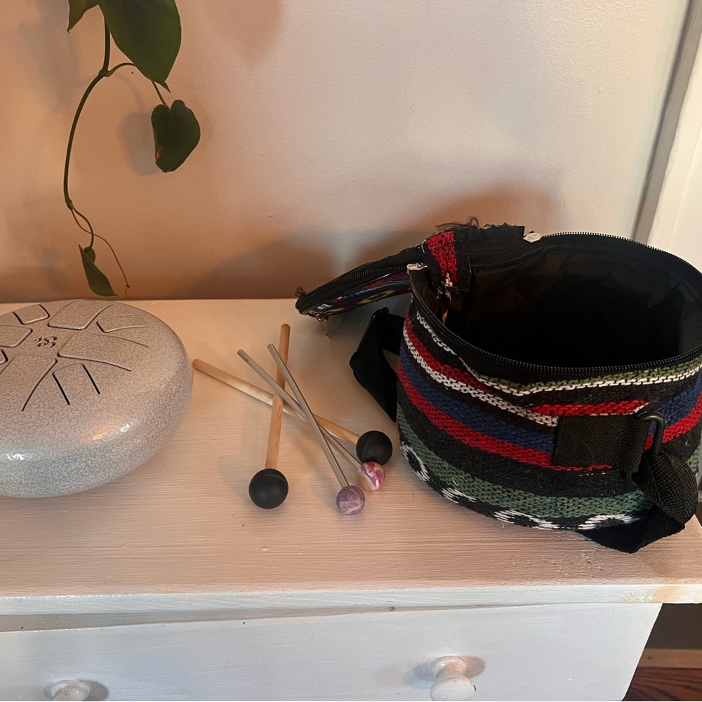 Chakra, Music Pan - Colorful Striped Knit Bag